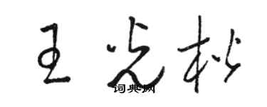 駱恆光王光楷草書個性簽名怎么寫