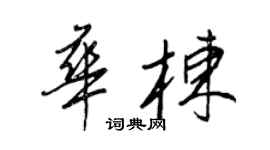 王正良華棟行書個性簽名怎么寫