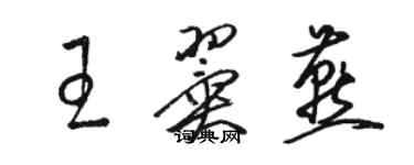 駱恆光王翼燕草書個性簽名怎么寫