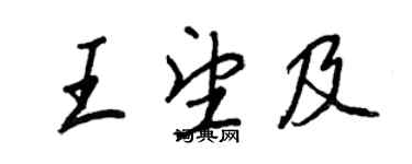王正良王望及行書個性簽名怎么寫