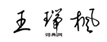 梁錦英王瑞楓草書個性簽名怎么寫