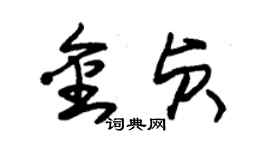 朱錫榮金貞草書個性簽名怎么寫