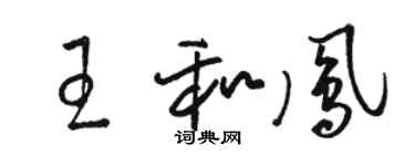 駱恆光王和鳳草書個性簽名怎么寫