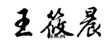 胡問遂王筱晨行書個性簽名怎么寫