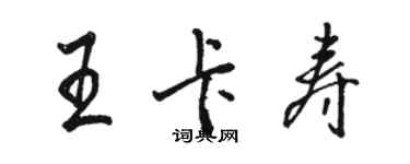 駱恆光王卡壽行書個性簽名怎么寫