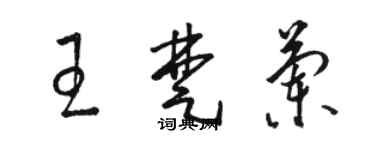 駱恆光王楚蘭草書個性簽名怎么寫