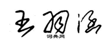 朱錫榮王羽涵草書個性簽名怎么寫