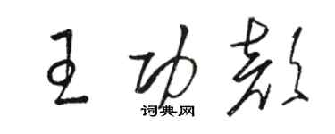 駱恆光王功顏草書個性簽名怎么寫