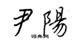 王正良尹陽行書個性簽名怎么寫