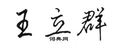 駱恆光王立群行書個性簽名怎么寫