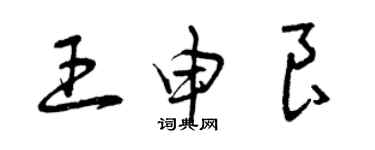 曾慶福王申良草書個性簽名怎么寫