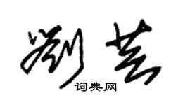 朱錫榮劉芸草書個性簽名怎么寫