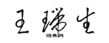 駱恆光王瑞生草書個性簽名怎么寫