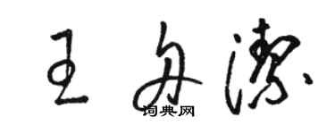駱恆光王舟潔草書個性簽名怎么寫