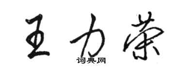 駱恆光王力榮行書個性簽名怎么寫