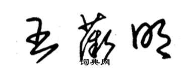 朱錫榮王薇明草書個性簽名怎么寫