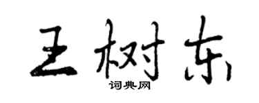 曾慶福王樹東行書個性簽名怎么寫