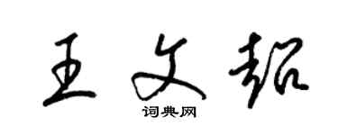 梁錦英王文超草書個性簽名怎么寫