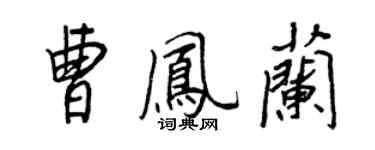 王正良曹鳳蘭行書個性簽名怎么寫
