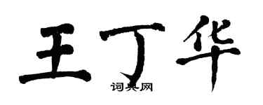 翁闓運王丁華楷書個性簽名怎么寫