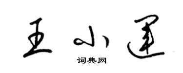 梁錦英王小運草書個性簽名怎么寫