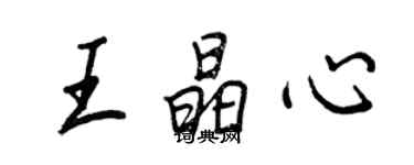 王正良王晶心行書個性簽名怎么寫