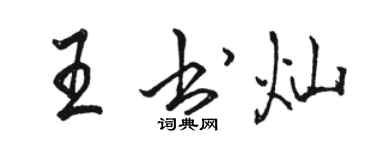 駱恆光王書燦行書個性簽名怎么寫