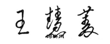 駱恆光王慧菱草書個性簽名怎么寫