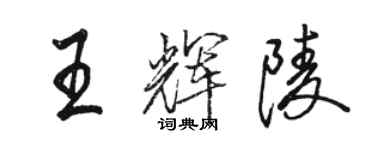 駱恆光王輝陵行書個性簽名怎么寫