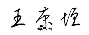 梁錦英王康垣草書個性簽名怎么寫