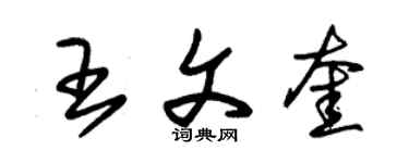 朱錫榮王文奎草書個性簽名怎么寫