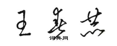 駱恆光王春赫草書個性簽名怎么寫