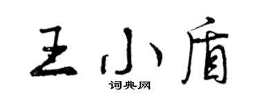 曾慶福王小盾行書個性簽名怎么寫