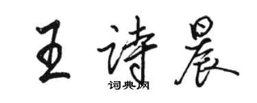 駱恆光王詩晨行書個性簽名怎么寫
