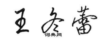 駱恆光王冬蕾行書個性簽名怎么寫