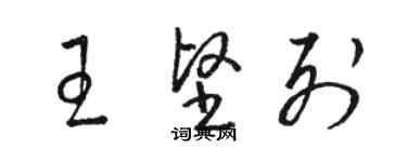 駱恆光王堅列草書個性簽名怎么寫