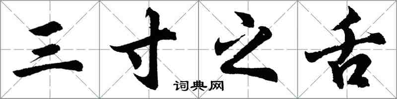 胡問遂三寸之舌行書怎么寫