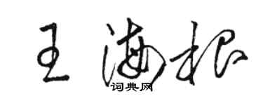 駱恆光王海根草書個性簽名怎么寫