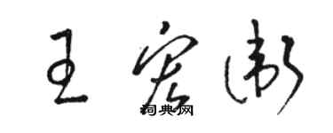 駱恆光王宏衛草書個性簽名怎么寫