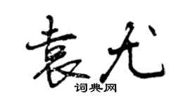 曾慶福袁尤行書個性簽名怎么寫