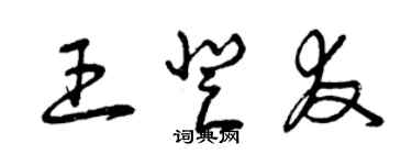 曾慶福王登友草書個性簽名怎么寫