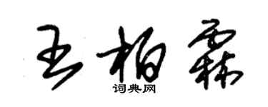 朱錫榮王柏霖草書個性簽名怎么寫