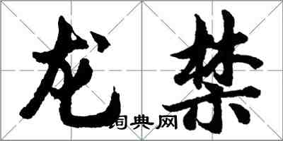 胡問遂龍禁行書怎么寫