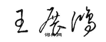 駱恆光王展鴻草書個性簽名怎么寫