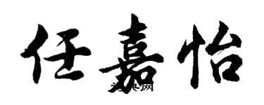 胡問遂任嘉怡行書個性簽名怎么寫