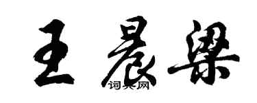 胡問遂王晨梁行書個性簽名怎么寫