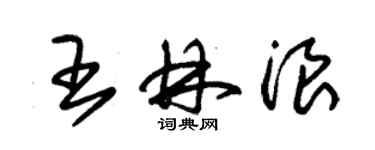 朱錫榮王林浪草書個性簽名怎么寫