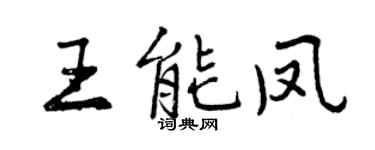 曾慶福王能鳳行書個性簽名怎么寫