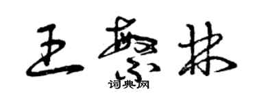 曾慶福王繁林草書個性簽名怎么寫