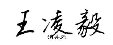 王正良王凌毅行書個性簽名怎么寫